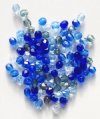 100 4mm Faceted Blu...